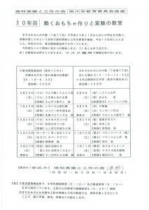 動くおもちゃ作りと実験の教室