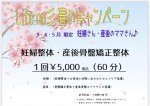 春のキャンペーン★妊婦整体・産後整体