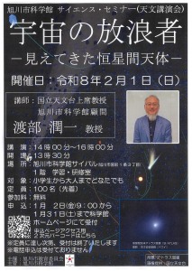 サイエンスセミナー(天文講習会) 宇宙の放浪者-見えてきた恒星間天体-