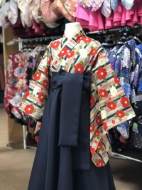 着物ドレス&袴風スカート
赤椿レトロ×紺