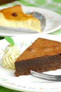 ベイクドチーズケーキとガトーショコラ