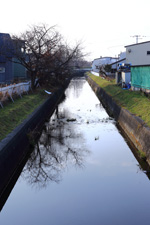 水面なでる寒風